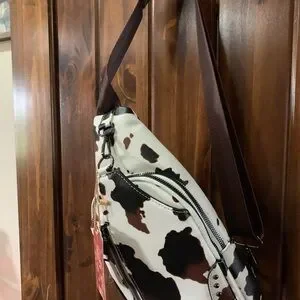 Sam & Hadley | Bags | Nwt Beautiful Cow Print Sling Bag  display picture 3
